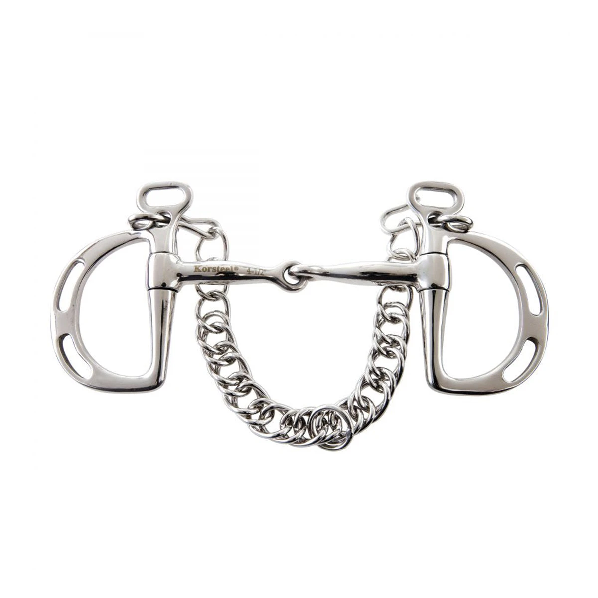 Weatherbeeta Korsteel Stainless Steel Jointed Slotted Kimblewick Bit 3 Weatherbeeta Korsteel Stainless Steel Jointed Slotted Kimblewick Bit