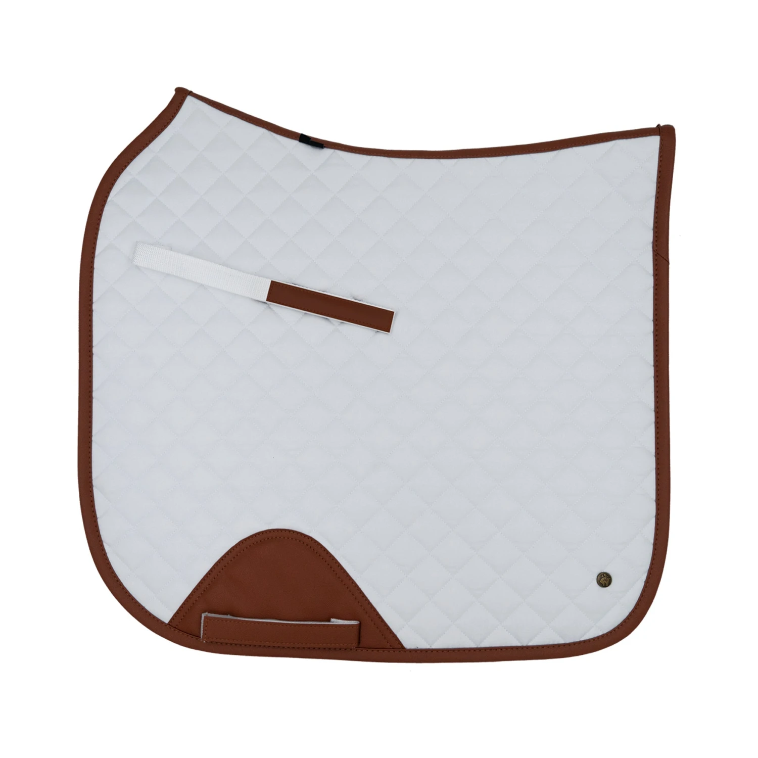 Sixteen Cypress Dressage Pad, White & Cognac 3 Sixteen Cypress Dressage Pad, White & Cognac