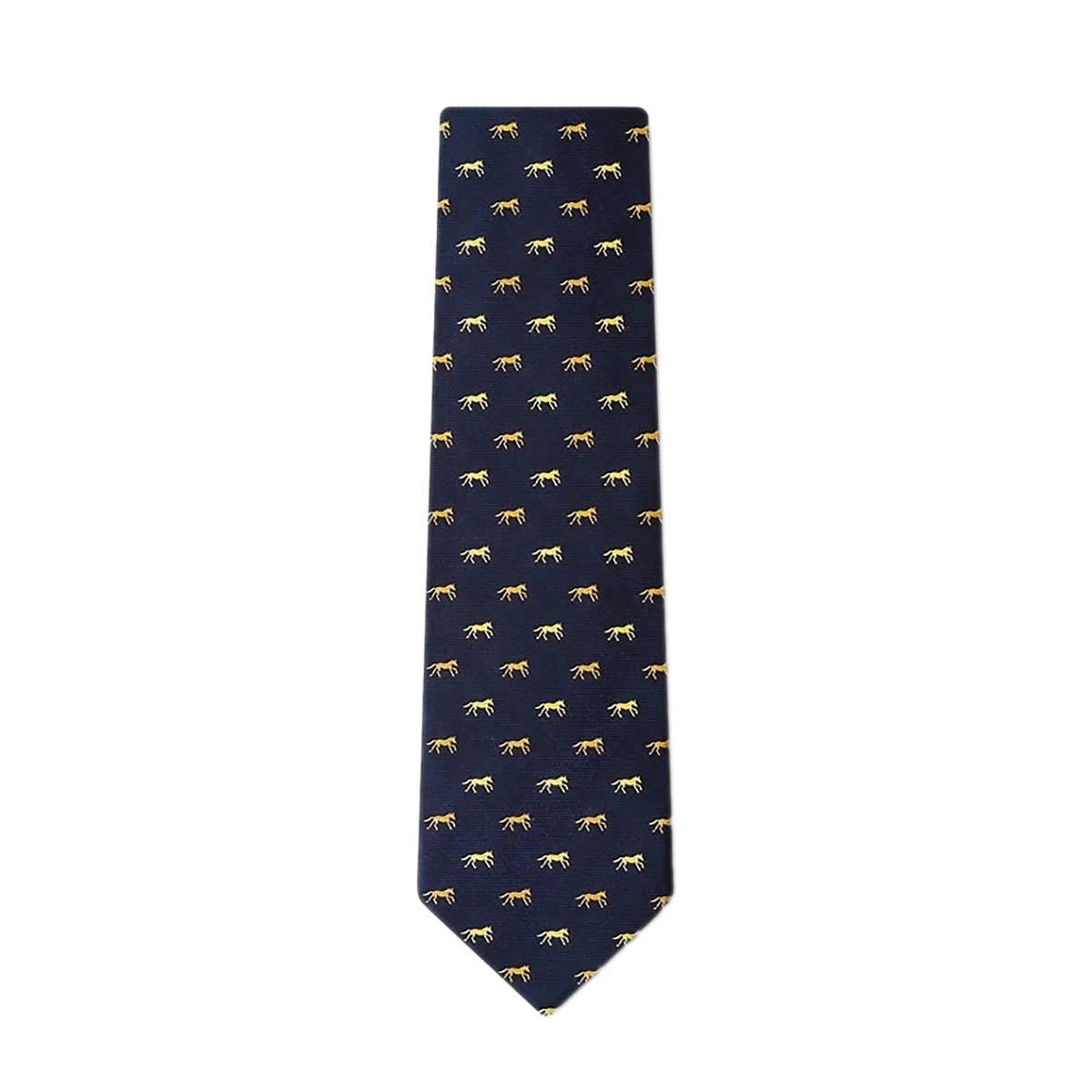 Wild Attire Inc. Hold Your Horses Navy Blue Silk Tie 5 Wild Attire Inc. Hold Your Horses Navy Blue Silk Tie - Image 3