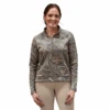 Kastel Long Sleeve 1/2 Zip Taupe Belt Scuba Pullover