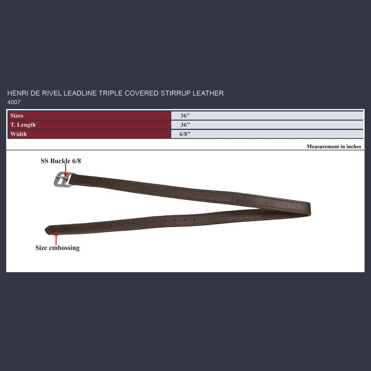 HDR Leadline Triple Covered Stirrup Leathers 7 HDR Leadline Triple Covered Stirrup Leathers - Image 5