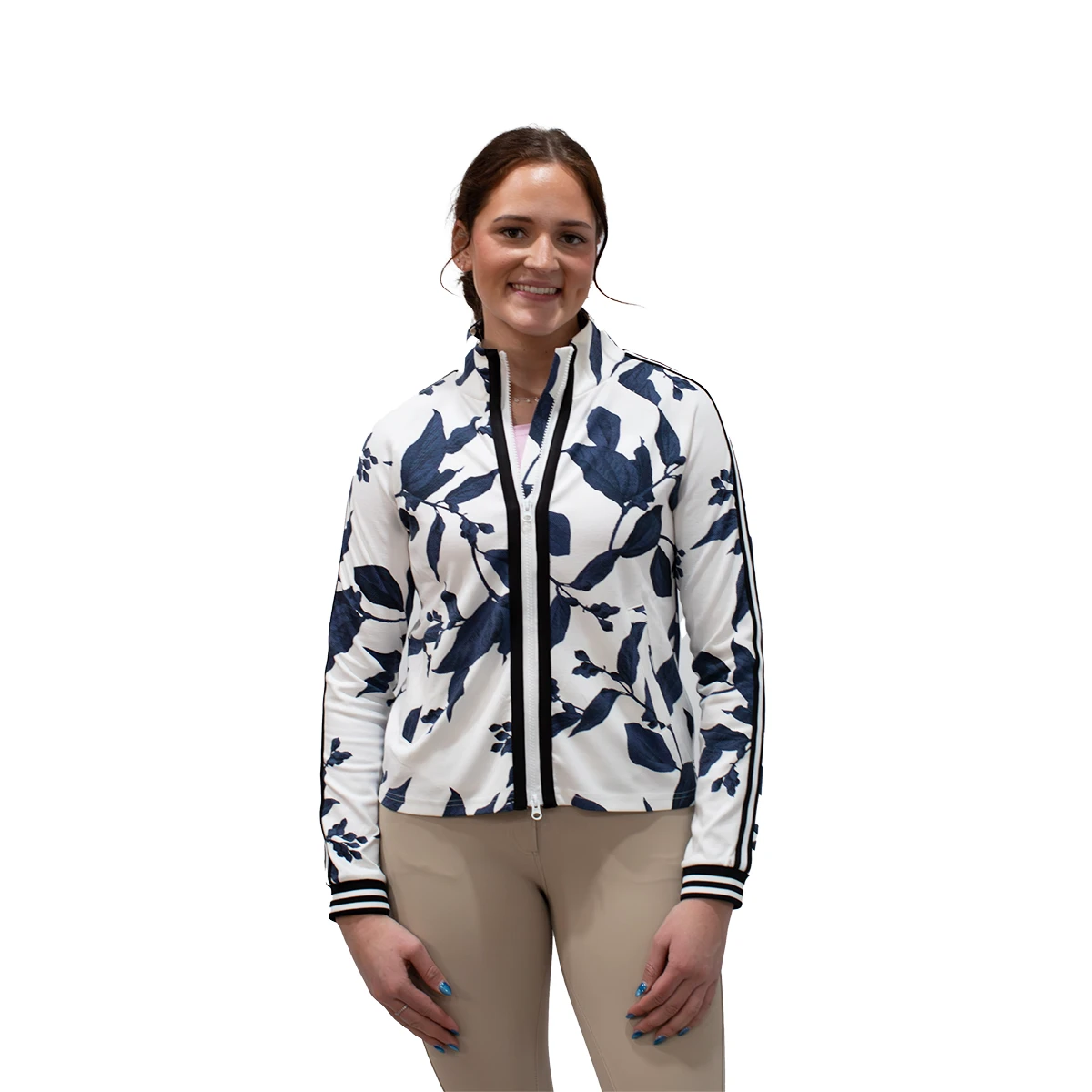 Kastel Long Sleeve Full Zip Lithograph Leaf Track Jacket With Trim 12 Kastel Long Sleeve Full Zip Lithograph Leaf Track Jacket With Trim - Image 10