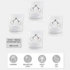 Arthur Court Equestrian Bit Bar Glasses Set Of 4 10 Arthur Court Equestrian Bit Bar Glasses Set Of 4 -Farm House Tack Store arthur court equestrian equestrian bit bar glasses set of 4 401h23 32955997421683
