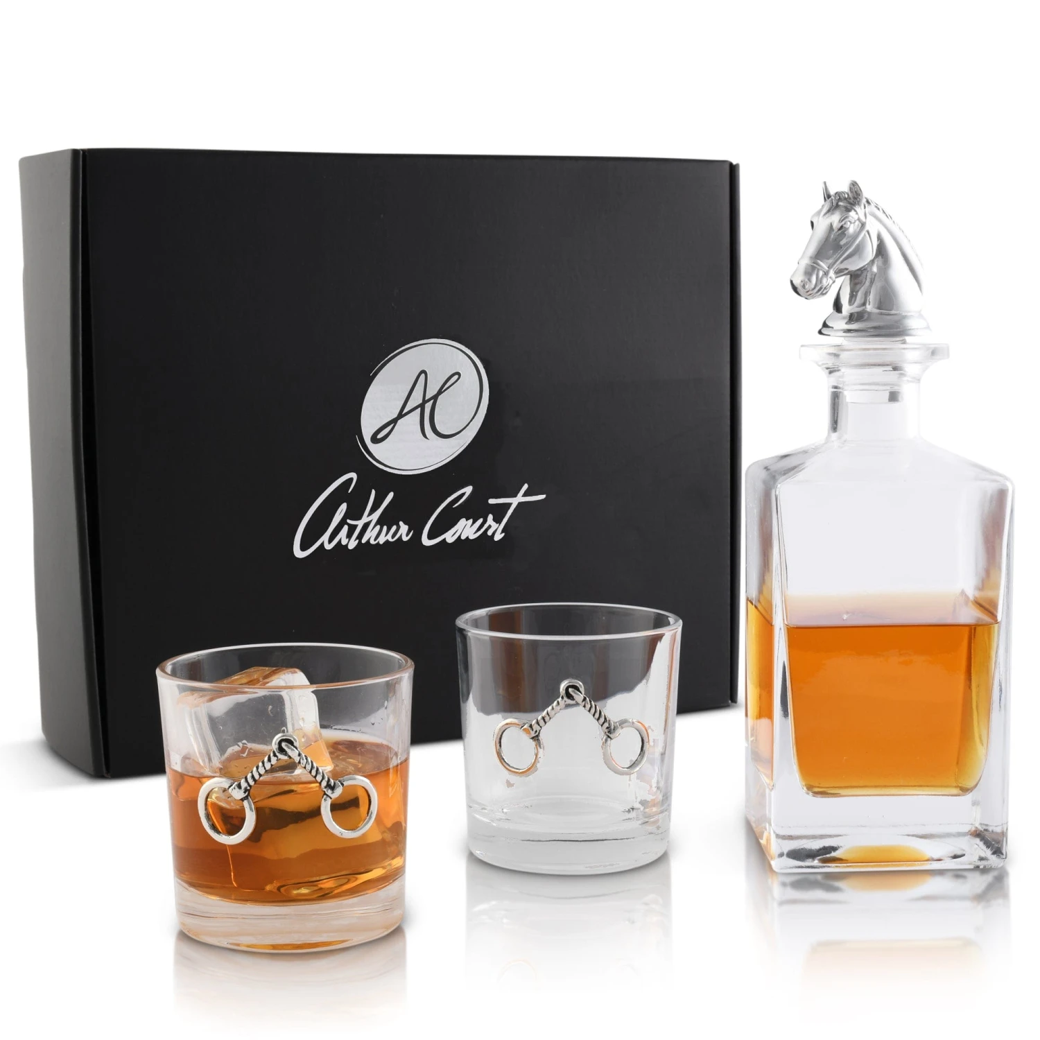 Arthur Court Equestrian Decanter Set With Glasses 8 Arthur Court Equestrian Decanter Set With Glasses - Image 6