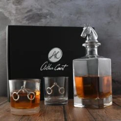 Arthur Court Equestrian Decanter Set With Glasses 15 Arthur Court Equestrian Decanter Set With Glasses -Farm House Tack Store arthur court equestrian equestrian decanter set with glasses 496h23 32955998961779