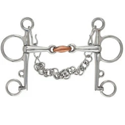 Shires Double Jointed Copper Lozenge Pelham Bit