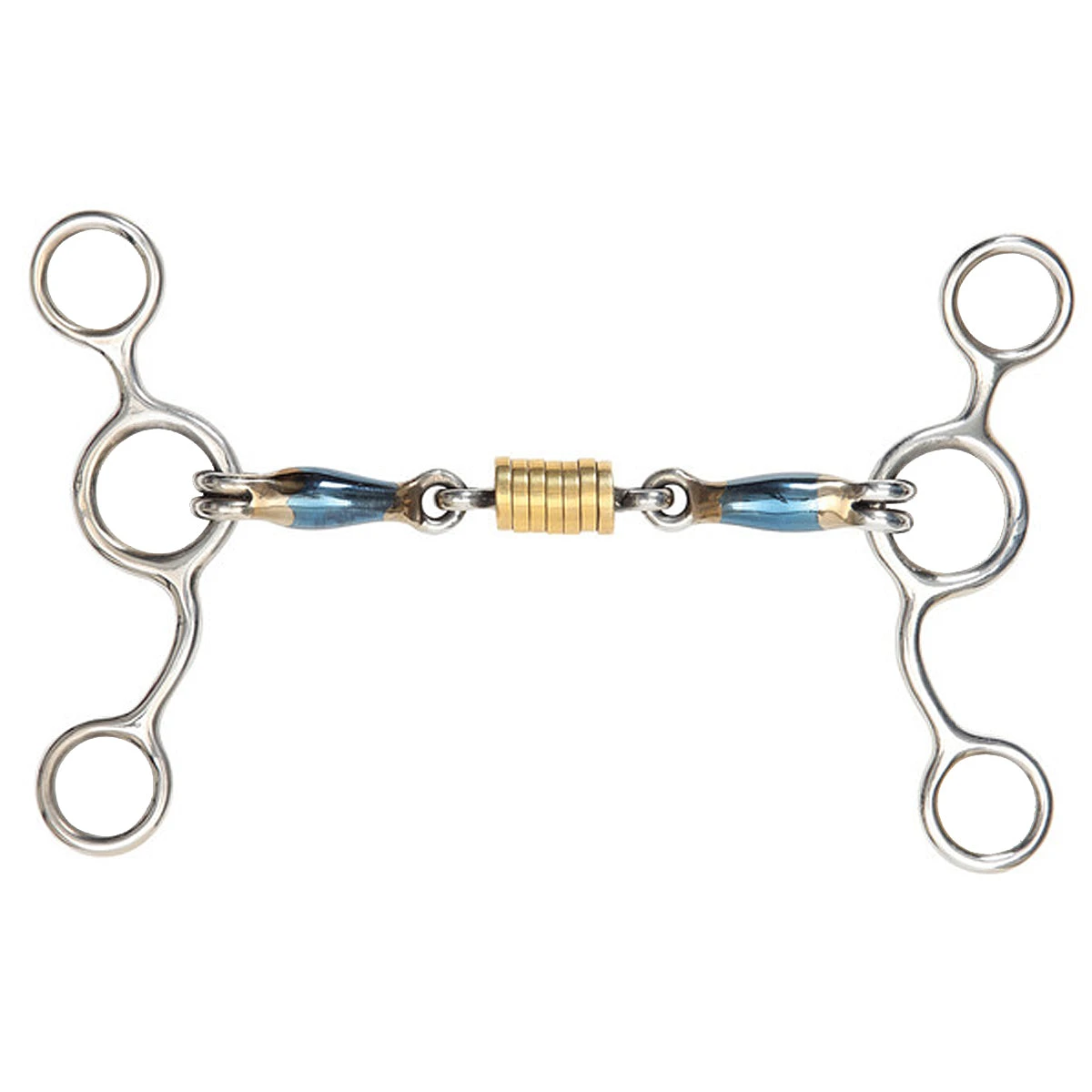 Shires Blue Sweet Iron Tom Thumb With Roller Link Bit 3 Shires Blue Sweet Iron Tom Thumb With Roller Link Bit