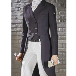 Equiline Women's Marilyn Dressage Tail Coat In X-Cool Evo 16 Equiline Women's Marilyn Dressage Tail Coat In X-Cool Evo -Farm House Tack Store black 91106.1583545753.1280.1280