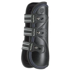 EquiFit D-Teq Front Boot -Farm House Tack Store black ostrich navy trim front 16589.1590081036.1280.1280