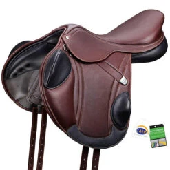 Bates Advanta Saddle With HART 34 Bates Advanta Saddle With HART -Farm House Tack Store brown front 63314.1589998229.1280.1280