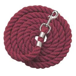 Perri's Solid Color Cotton Lead Rope -Farm House Tack Store burgundy 76756.1588083388.1280.1280