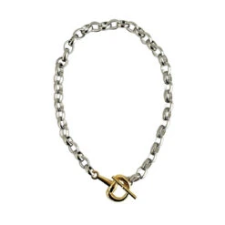 V2 Designs Silver Equestrian Necklace With Snaffle Bit Toggle Clasp