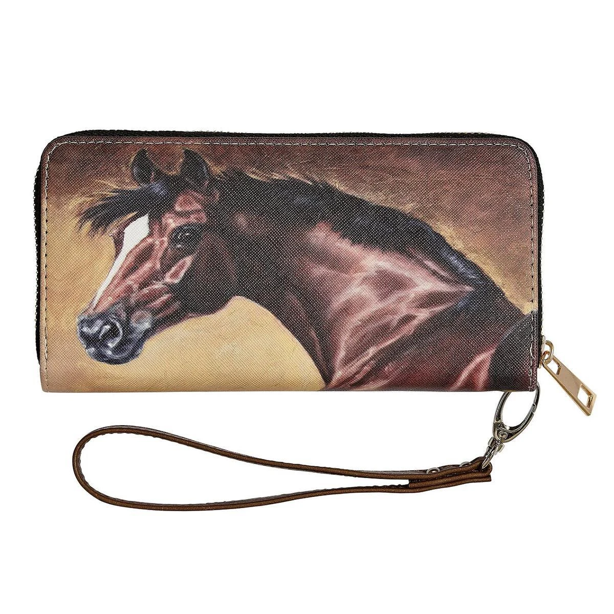 AWST Int'l "Lila" Bay Horse Head Clutch Wallet 3 AWST Int'l "Lila" Bay Horse Head Clutch Wallet