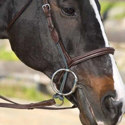 Nunn Finer Leather Gag Cheeks 12 Nunn Finer Leather Gag Cheeks -Farm House Tack Store cheekbrown