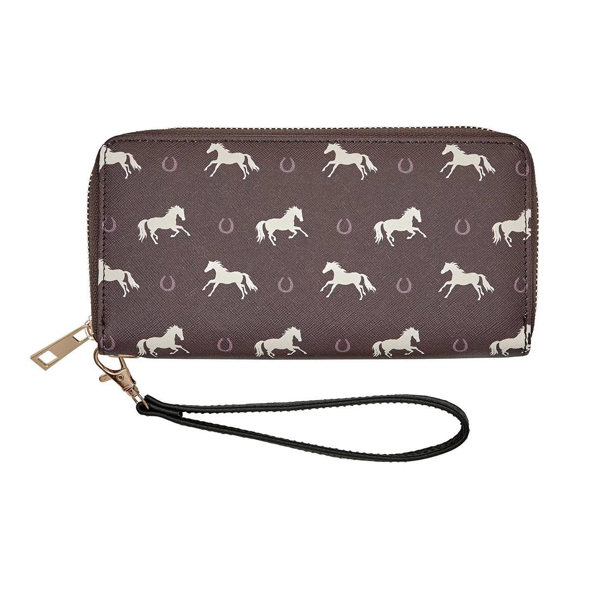 AWST Int'l "Lila" Horses & Horseshoes Clutch Wallet 3 AWST Int'l "Lila" Horses & Horseshoes Clutch Wallet