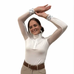 Essex Classics Ladies Tryon Talent Yarn Wrap Collar Long Sleeve Show Shirt -Farm House Tack Store d738dc02 e47d 4c3d acb9 cb60dada0669