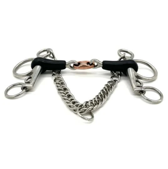 AJR Rubber Copper French Link Baby Pelham Bit 4 AJR Rubber Copper French Link Baby Pelham Bit - Image 2