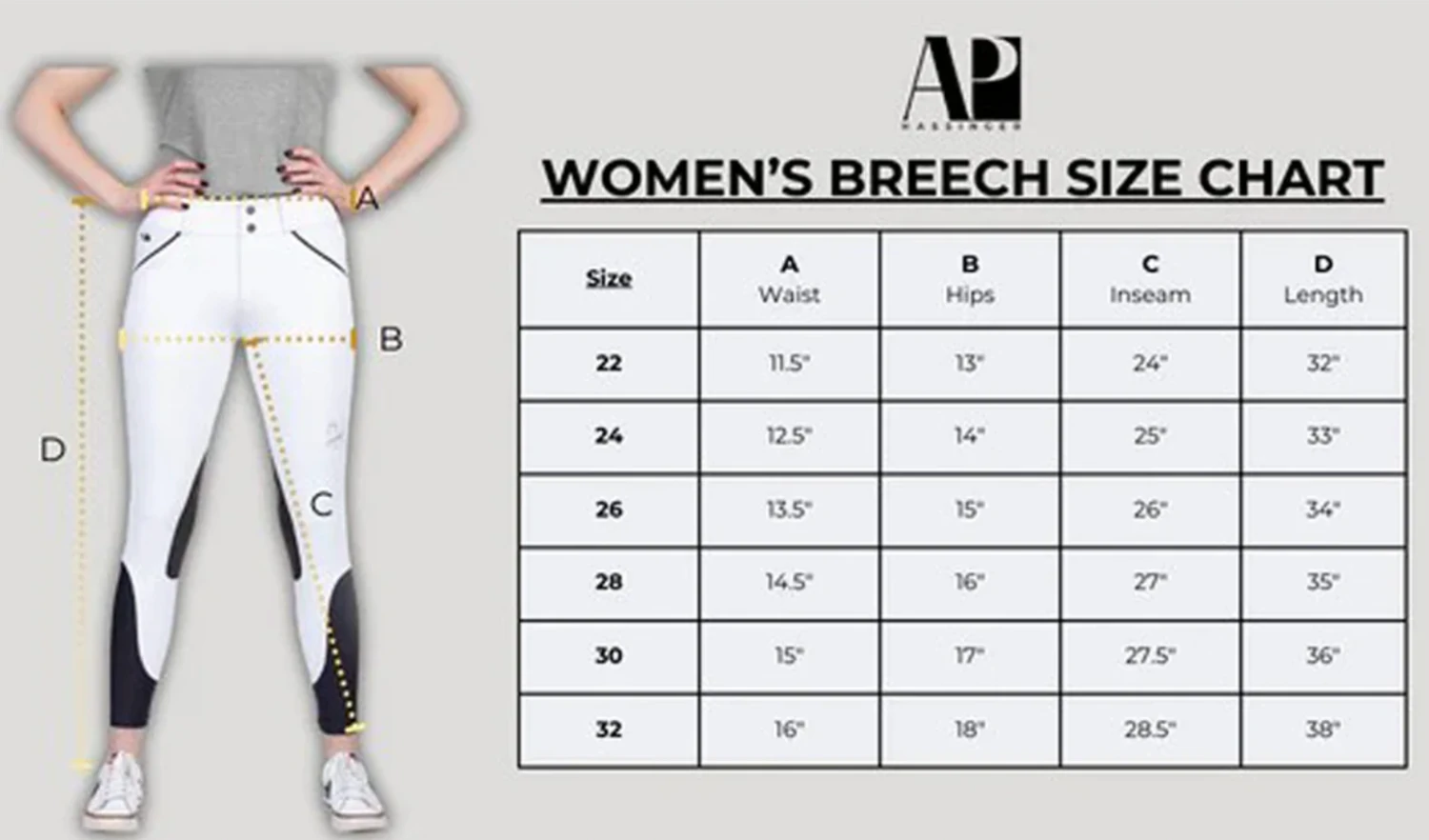 AP Hassinger Womens Heritage Knee Patch Breeches 9 AP Hassinger Womens Heritage Knee Patch Breeches - Image 7