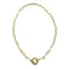 V2 Designs Tonal Gold Loose Link Eggbutt Snaffle Necklace