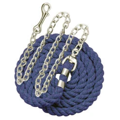 Perri's Cotton Lead With Chain -Farm House Tack Store leadchain royal blue 51757.1588091733.1280.1280