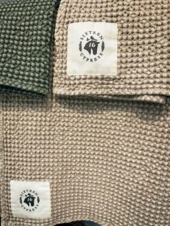 Sixteen Cypress Cotton Waffle Horse Drying Towel, Sand -Farm House Tack Store sixteen cypress cotton waffle grooming towel