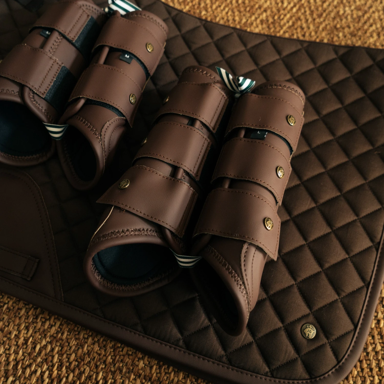 Sixteen Cypress Leatherette Splint Boots, Hickory 4 Sixteen Cypress Leatherette Splint Boots, Hickory - Image 2