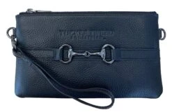 Tucker Tweed The Wellington Wristlet 28 Tucker Tweed The Wellington Wristlet -Farm House Tack Store tucker tweed the wellington wristlet leather handbags black solid gun metal bit 44760773066916