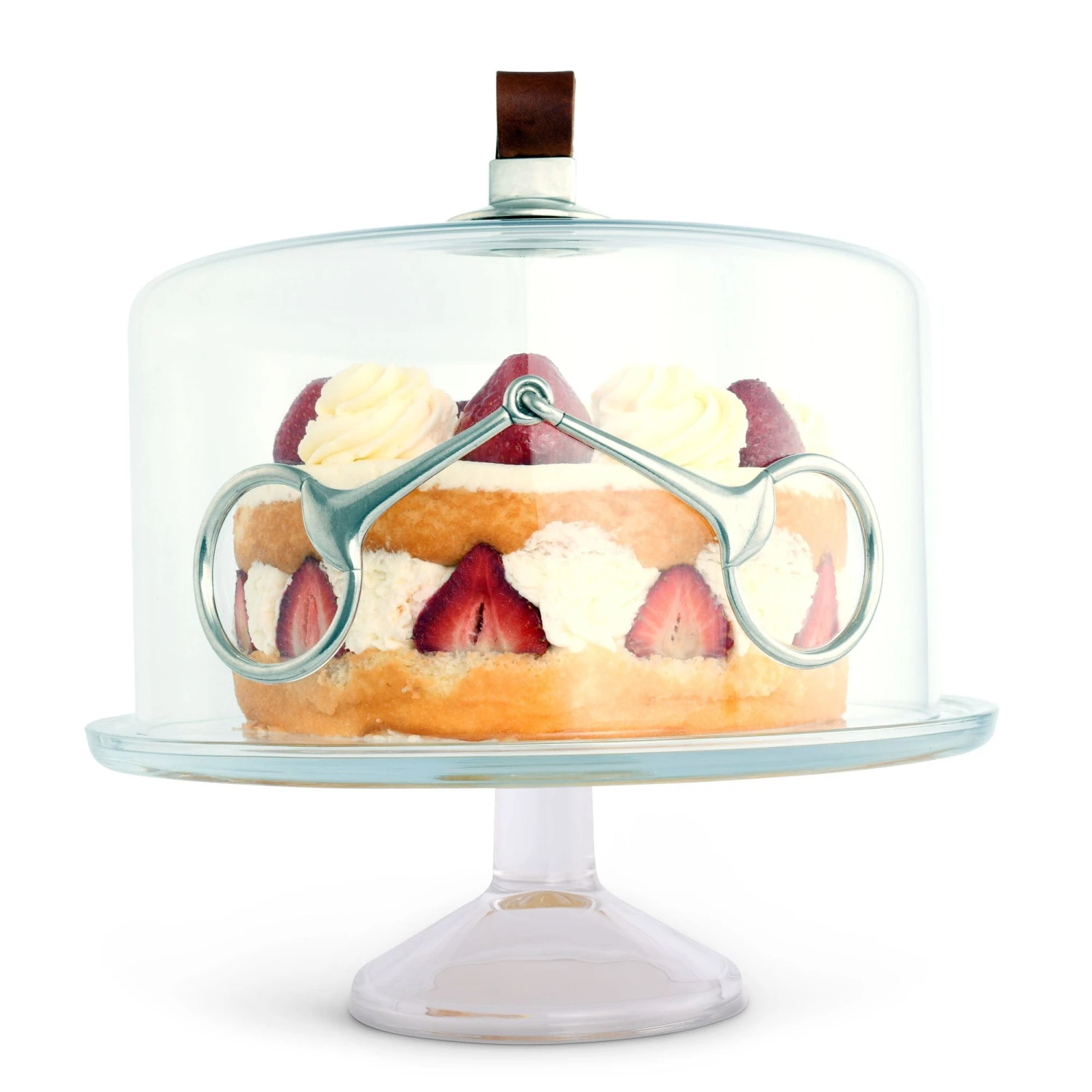 Vagabond House Horse Bit Glass Covered Cake / Dessert Stand 4 Vagabond House Horse Bit Glass Covered Cake / Dessert Stand - Image 2