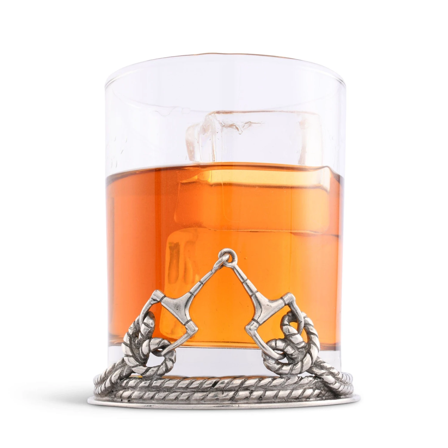 Vagabond House Equestraian D-Ring Snaffle Horse Bit Old Fashion Bar Glass 3 Vagabond House Equestraian D-Ring Snaffle Horse Bit Old Fashion Bar Glass