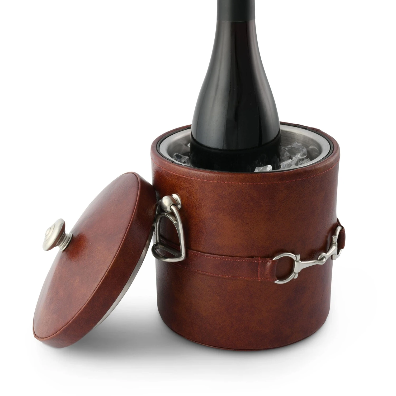 Vagabond House Equestrian Horse Bit Vegan Leather Ice Bucket 4 Vagabond House Equestrian Horse Bit Vegan Leather Ice Bucket - Image 2