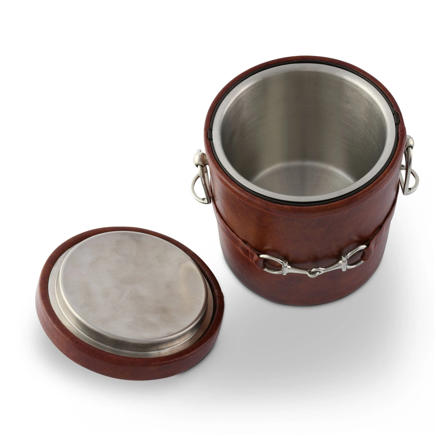 Vagabond House Equestrian Horse Bit Vegan Leather Ice Bucket 5 Vagabond House Equestrian Horse Bit Vegan Leather Ice Bucket - Image 3