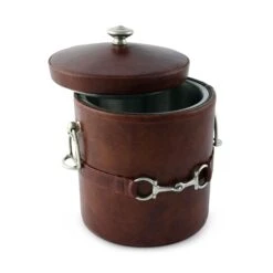 Vagabond House Equestrian Horse Bit Vegan Leather Ice Bucket 10 Vagabond House Equestrian Horse Bit Vegan Leather Ice Bucket -Farm House Tack Store vagabond house equestrian equestrian horse bit leather ice bucket h503eb 31436900794416