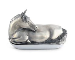 Vagabond House Horse Butter Dish -Farm House Tack Store vagabond house equestrian horse butter dish h108hs 31279085453360