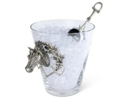 Vagabond House Horse Head Glass Ice Bucket -Farm House Tack Store vagabond house equestrian horse head glass ice bucket h126hl 31279087288368