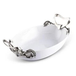 Vagabond House Horseshoe & Bit Stoneware Dish