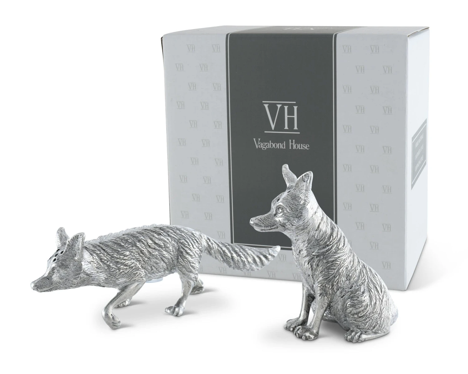 Pewter Foxes Salt & Pepper Set 5 Pewter Foxes Salt & Pepper Set - Image 3