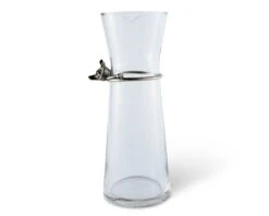 Vagabond House Wine Carafe With Pewter Hunt Equestrian Horn -Farm House Tack Store vagabond house morning hunt wine carafe with pewter hunt equestrian horn g400gh 31279504064560